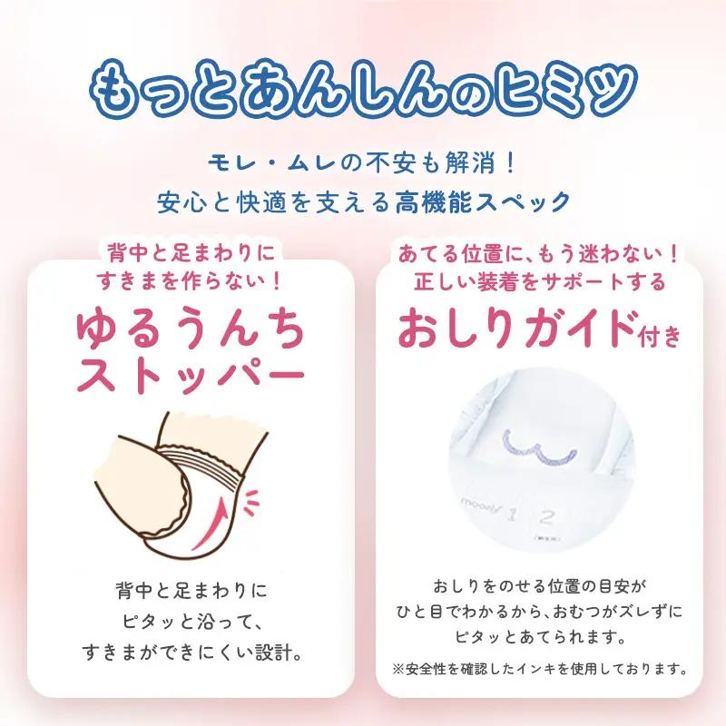 おむつ ムーニー 低刺激であんしん 新生児 おむつ【60枚×4パック】