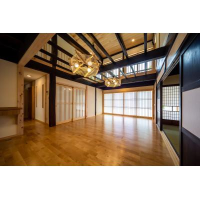 ふるさと納税 吉岡町 木製照明　Uzu(うず)　横広　和紙無 |  | 03