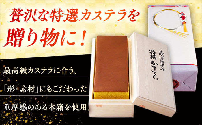 【全3回定期便】特撰カステラ 1号 長崎 土産 ギフト 五島市/文明堂総本店 [PEO022]