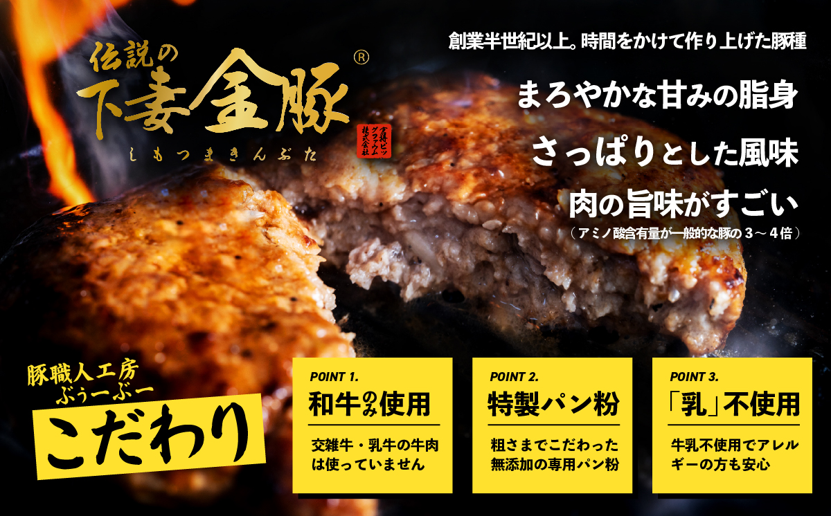ハンバーグ 無添加 約1430g (約110g×13個) 下妻金豚 黒毛和牛【農場直営店】肉屋のこだわり 生ハンバーグ【ぶぅーぶーブランド】【ハンバーグ 無添加 和牛 黒毛和牛 はんばーぐ 牛肉 豚肉