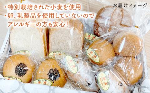 全3回定期便 小麦とブランのパンセット（卵・乳製品不使用）【天然パン工房楽楽】 【いとしまごころ】[AVC018]