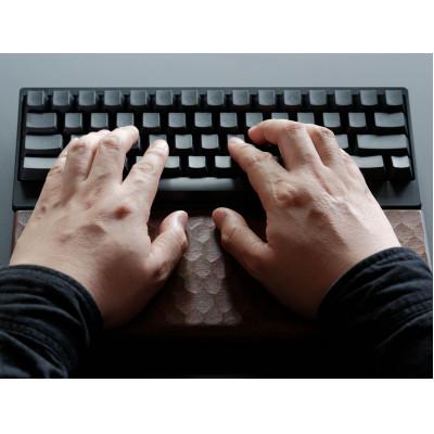 ふるさと納税 府中市 【広島県府中市産】HHKB専用亀甲名栗木製パームレスト&ルーフ　ウォールナット 蜜蝋クリーム付き |  | 01