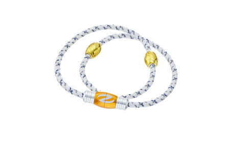 【Lサイズ】ザオラル・リカバリーネックレス　WH/GD｜横浜市 Lサイズ 健康アクセサリー 血行促進 回復力向上 パフォーマンスアップ