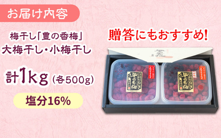 梅干し　「豊の香梅」　贈答用 計1kg（500g×2個） 日田市 / 株式会社矢野農園[ARCF003]