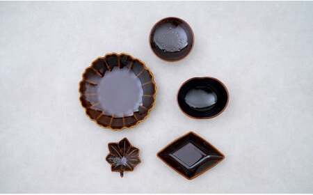 有田焼 鼈甲(べっこう）釉 五彩雅皿【 幸楽窯 / YUIKA Lab 】食器 器 うつわ 桜 梅 紅葉 皿 和食器 取り皿 副菜皿 かわいい小皿 食卓彩る器 豆皿 25000円 A25-596