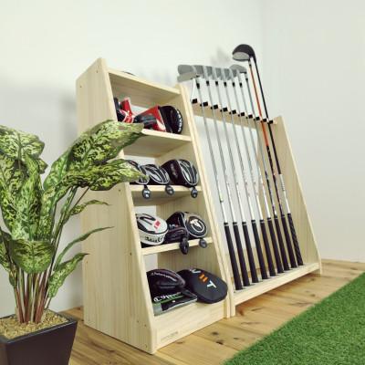 ふるさと納税 横手市 WOODWORKS　ゴルフクラブスタンド10本掛け　【本体カラー:ナチュラル】 |  | 01