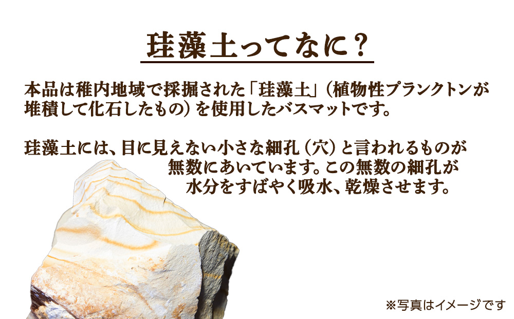 珪藻土バスマット　 さらっとE～