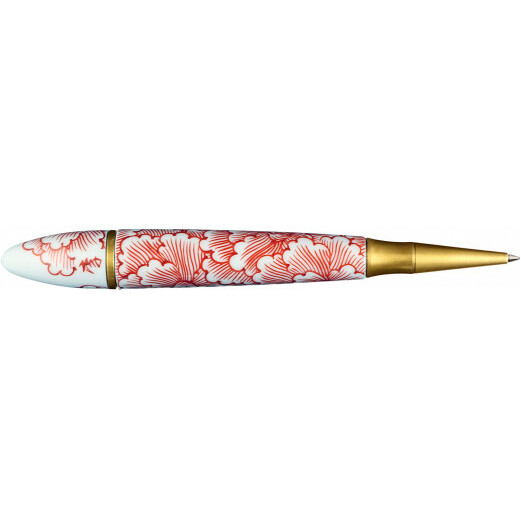 李荘窯 有田焼ボールペン「赤絵牡丹」 A300-44