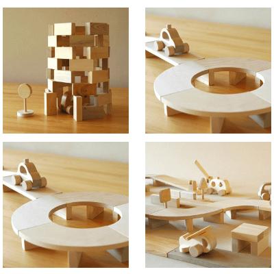 ふるさと納税 三豊市 木のおもちゃ　くるまセット&道セット　2018年グッド・トイ賞　木製品 |  | 01