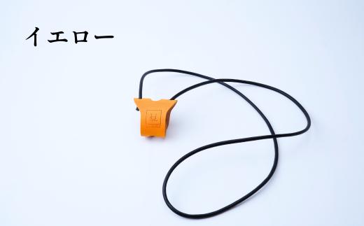 【イエロー】グラスホルダー UNISOLE  ｜ 革小物 革 学生ブランド 手づくり ユニソレ おしゃれ 小物 革製品 プレゼント ギフト 贈り物 草加レザー 草加 獨協大学 大学生 草加市 埼玉県