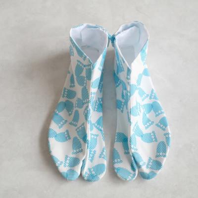 ふるさと納税 丹波篠山市 青山足袋(半足袋、商標登録済こはぜ2枚付き)カラー:水色(22.5cm)