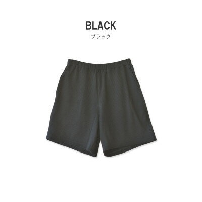 【ふるさと納税】ワッフルショートパンツ　ブラック　M　FL24SS-005【1613983】