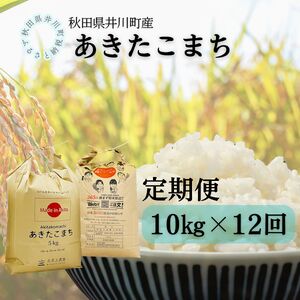 【定期便】井川町産　あきたこまち10kg×12回