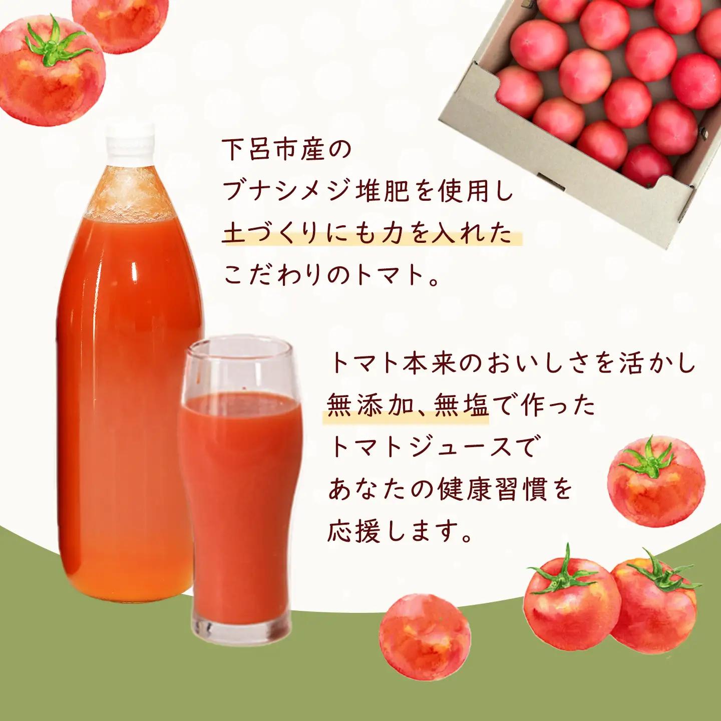 先行予約（2026年8月から順次発送）【ラベルレス】飛騨産 100％ 無添加トマトジュース（1L×2本入り）【113-9】