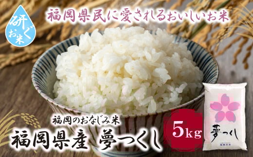 U17-17-01 研ぐお米 夢つくし5kg お米 米 こめ コメ 精米 ブランド米 白米 人気 おすすめ 夢つくし ゆめつくし 福岡県産米 食料品 福岡県