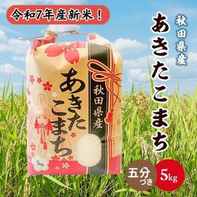 ふるさと納税 潟上市 新米!令和7年産 秋田県産あきたこまち 5kg(五分づき)