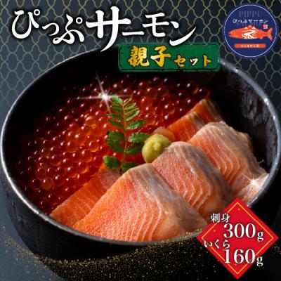 ふるさと納税 比布町 ぴっぷサーモン 親子セット(イクラ80g×2 刺身用フィレ100g×3)【にじます工房】