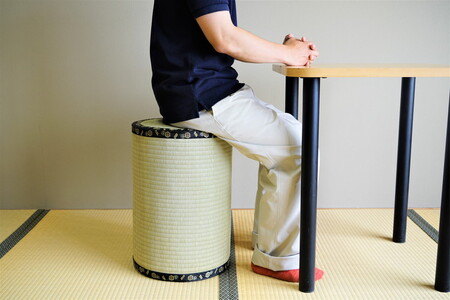 古河市のたたみ職人が作る畳椅子 高さ50cm _EA07