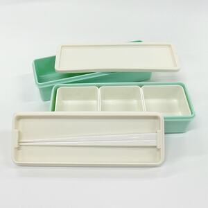 大阪府立大学×スケーター株式会社コラボ商品　栄養バランス弁当箱 900ml　パウダーパステル グリーン〈スケーター株式会社〉   7-209