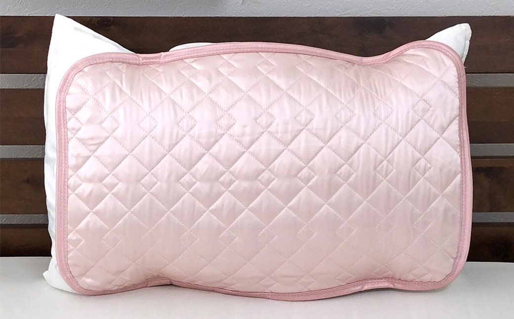 【ピンク】シルクサテン100％ まくらパッドS【35×50cm】 枕パッド まくらパッド まくらカバー
