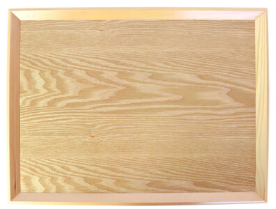 みよし漆器本舗 トレー 木製 42cm ノンスリップ お盆 羽反ワイドトレー 白木