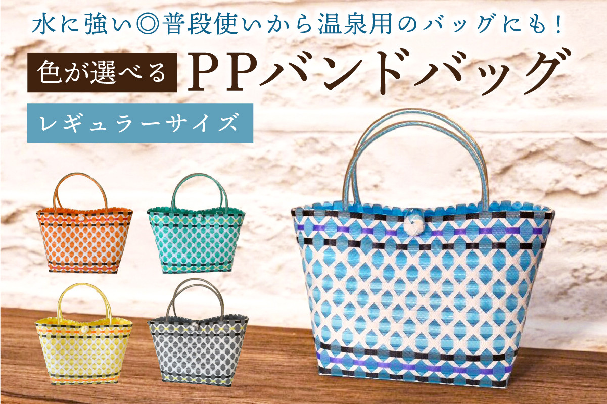 
            【色が選べる】 PPバンドバッグ（レギュラーサイズ）【バッグ 編み込み 環境に優しい 軽量 エコバック オリジナル 手作り 雑貨 ファッション】
          
