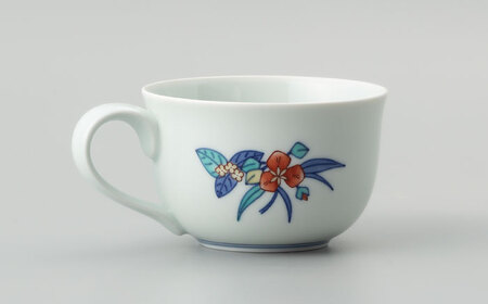 【有田焼】重要無形文化財 草花文碗 (桃絵と椿絵)  / 佐賀県 / 今右衛門焼[41AAAY020]