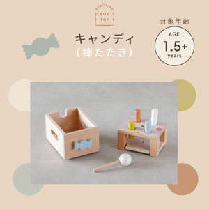 HOPPL（ホップル） スタッキングボックストイ キャンディ（棒たたき） メッセージプレートC（名入れを希望する）