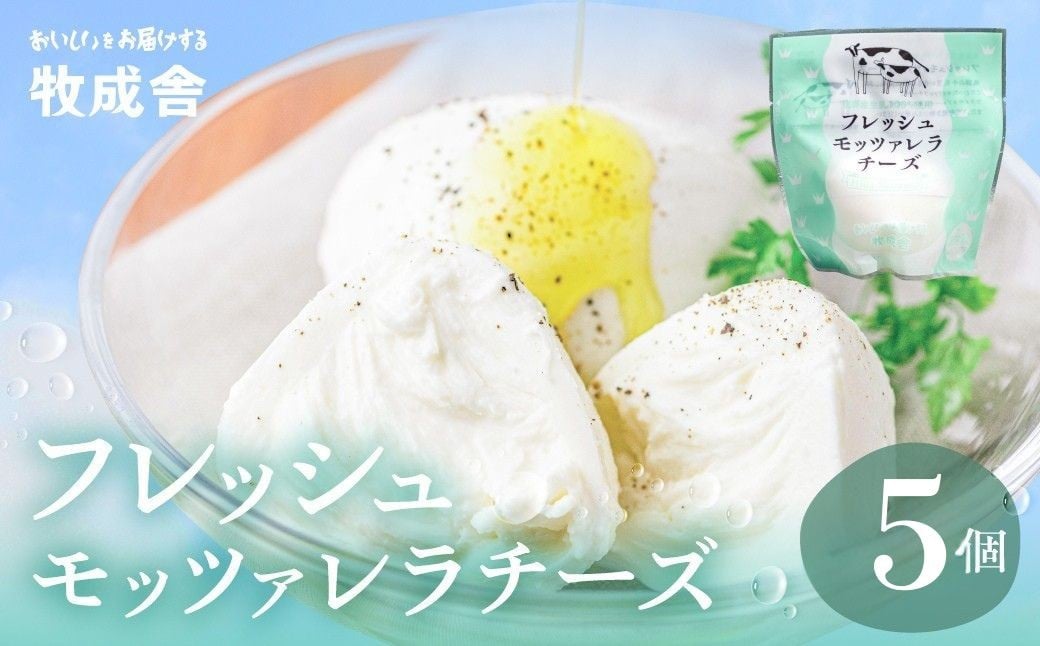 牧成舎 牛乳屋がていねいに作ったフレッシュモッツァレラチーズ 3個