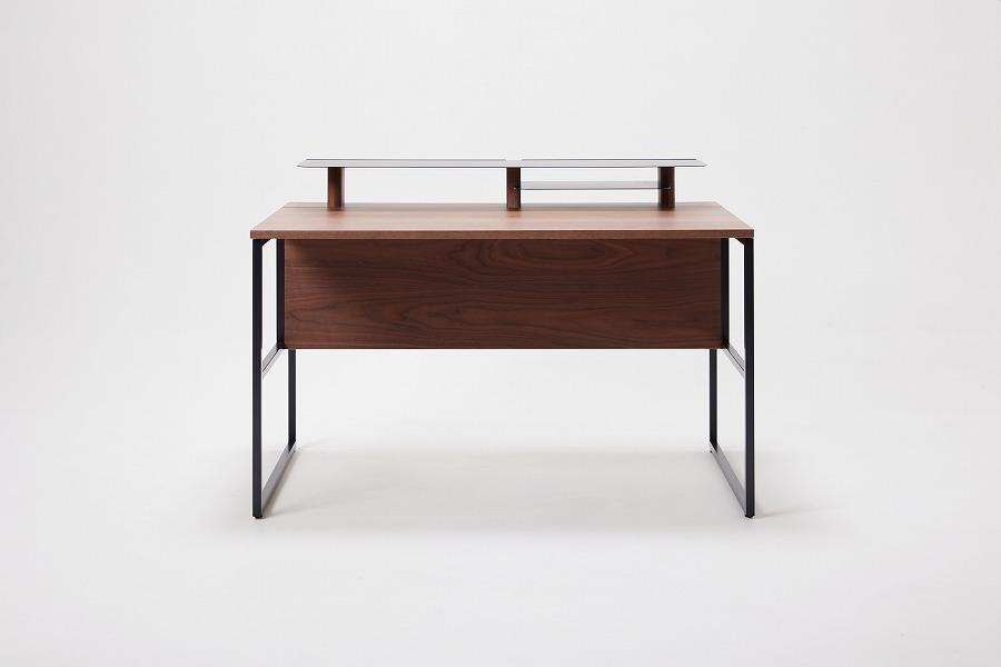 
            パソコンデスク リモートワーク ウォールナット 120 シェルフ大付 WAAKstation2WN 1207 shelf
          