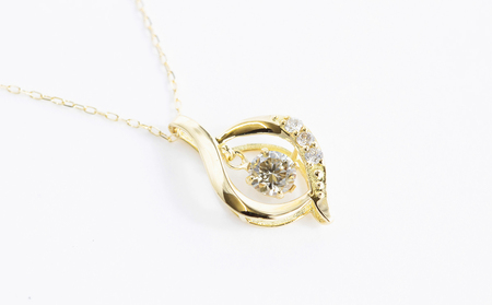 K18YG　ダイヤモンド　ネックレス　0.20ct　17366B　K18　DIA　PN