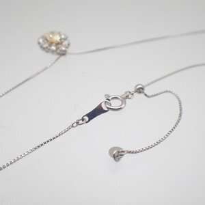 ジュエリー産地甲府　PT/K18イエローダイヤモンドペンダント0.20ct 82313