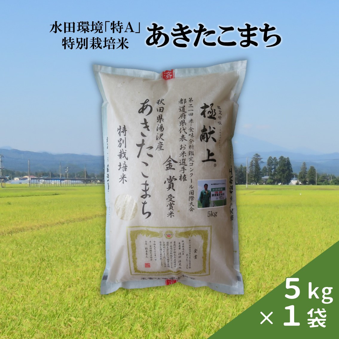 
            【令和6年産米】特別栽培米あきたこまち　精米5kg[B23-2101]
          