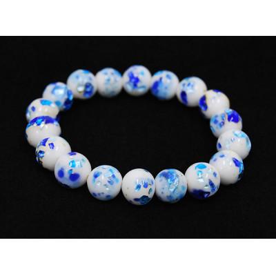 ふるさと納税 忠岡町 【2点セット】沖縄伝統工芸!琉球とんぼ石/ホタルガラス 数珠ブレスレット |  | 02