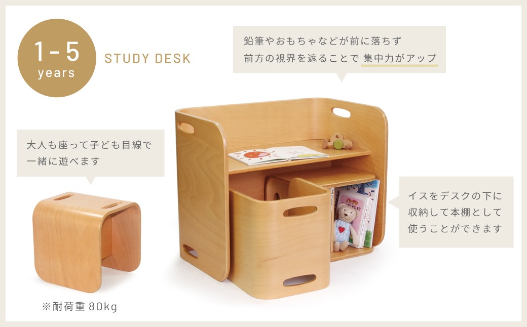 リバーシブルな可愛いデスクマット付