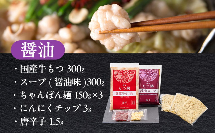 【ご家庭用】 博多もつ鍋（醤油味）3人前 築上町 / 株式会社 海千 [ABEQ013]