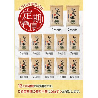 ふるさと納税 酒田市 【毎月定期便】「いいあん米」はえぬき無洗米5kg全12回 |  | 01