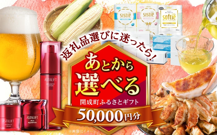 
                  【あとから選べる】開成町ふるさとギフト 5万円分 あとから寄附 選べる寄附 ティッシュ トイレットペーパー 化粧品 餃子 体験 お茶 日本酒 定期便 神奈川 開成町 [BDZZ002]
                