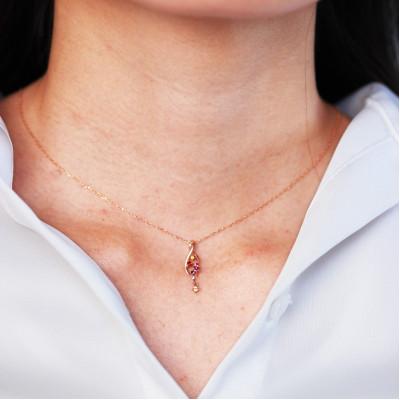 ふるさと納税 山梨県 K10PG アミュレット ディアドロップ ペンダント(1点) |  | 02