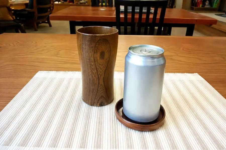 ≪木曽漆器≫ 缶ビール 丸ごとカップ スリ