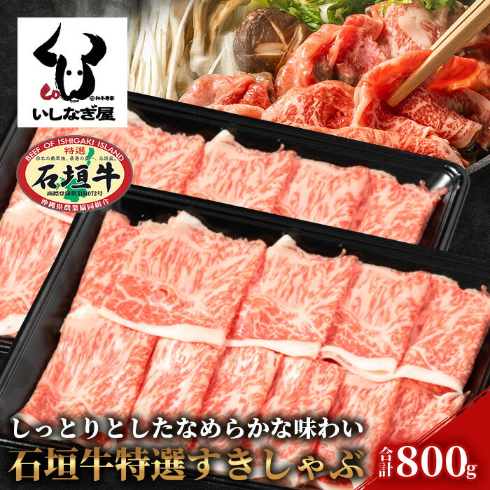 【ふるさと納税】石垣牛特選すきしゃぶ 800g（いしなぎ屋） AB-19