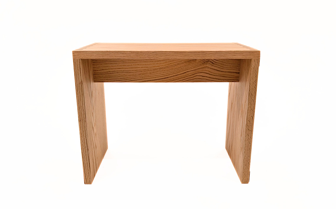 No.1192-01 府中家具　コノ字サイドテーブル　レッドオーク