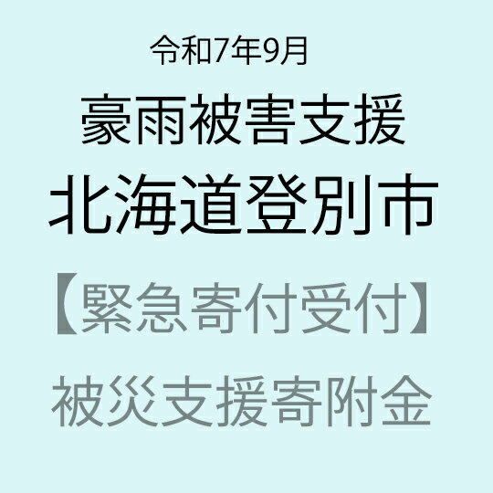 【ふるさと納税】【令和7年9月豪雨被害支援緊急寄附受付】北海道登別市災害応援寄附金（返礼品はありません）