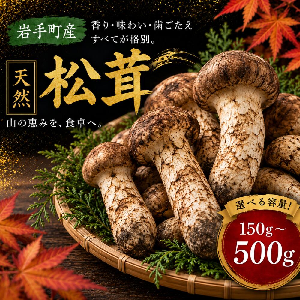 【ふるさと納税】 松茸 国産松茸 天然松茸 まつたけ マツタケ 岩手県産 岩手町産 先行予約 選べる容量 150g 250g 400g 500g 産地直送 松茸ご飯 土瓶蒸し 焼き松茸 お吸い物 天ぷら 秋の味覚 旬 希少 野菜 きのこ 王様 山の幸 国産 贈り物 ギフト 高級 2026年発送 冷蔵配送