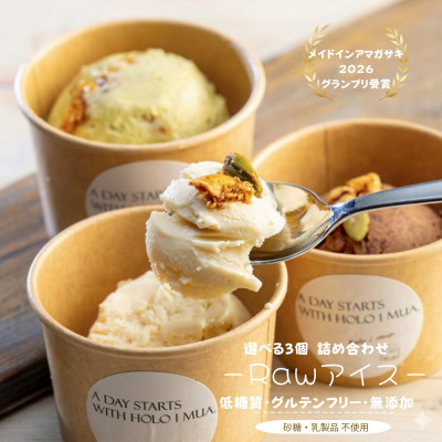 ヴィーガン対応 ローアイス お試し3種 おまかせ 食べ比べセット(低糖質・卵乳小麦砂糖不使用)【配送不可地域：離島】