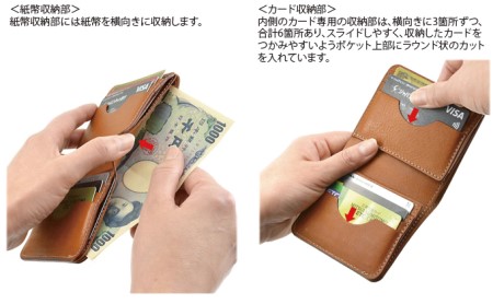 VanNuys オールインワン折り畳みコンパクトウォレット ビンテージブラウン