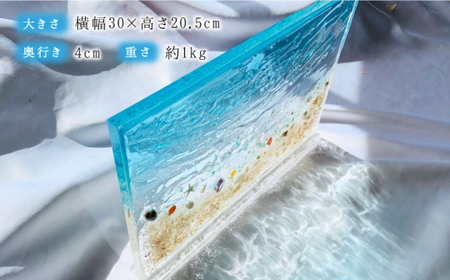 インテリア【飾れる海】 インテリア パネル ブルームーンビーチ ＜Studio KAI by?M村裕二/  Yuji hamamura＞ [CDH017]  海 マリン ビーチ インテリア レジン お