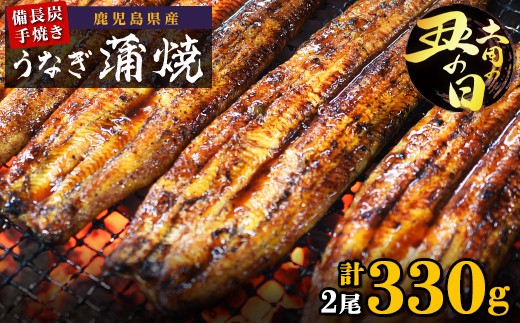 
                  土用丑の日 鹿児島県大隅産 備長炭手焼うなぎ蒲焼2尾（330ｇ）
                