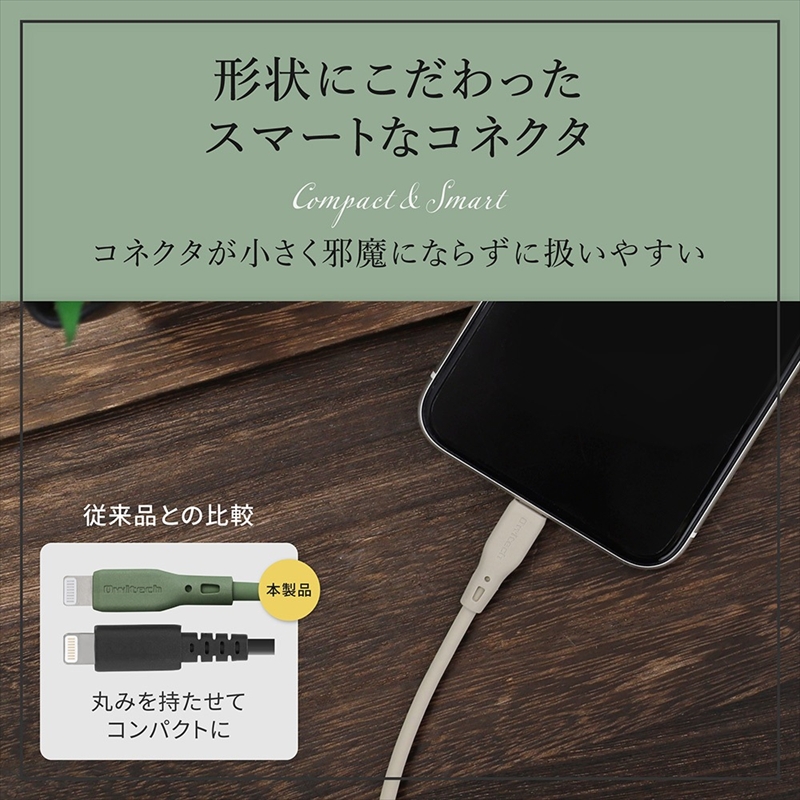 Owltech(オウルテック) シルキータッチでからまりにくい ソフトシリコン素材のUSB Type-A to Lightningケーブル OWL-CBSAL20-WR ワインレッド
