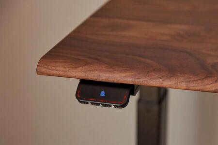 【幅160cm】【ウォールナット】【ミニシェルフ付】電動昇降デスク 無垢材 パソコンデスク WAAKstandingPro